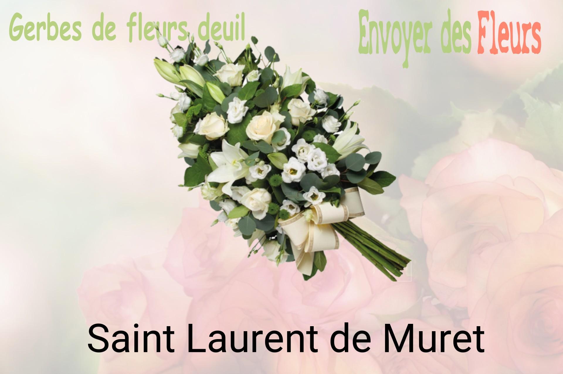 Gerbe de fleurs de deuil livrée à Saint-Laurent-de-Muret